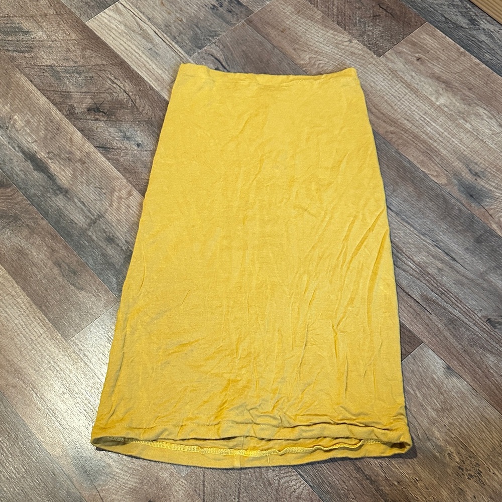 Maternity Mustard Pencil Skirt